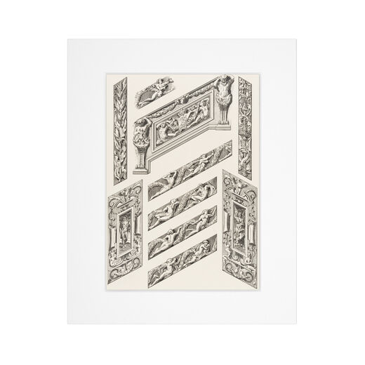 Decorative details of the West Staircase by John R. E. Watkins &ndash; 8 x 10&rdquo; mounted print